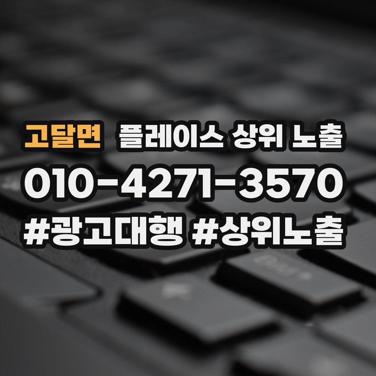 고달면 플레이스 상위 노출 안내
