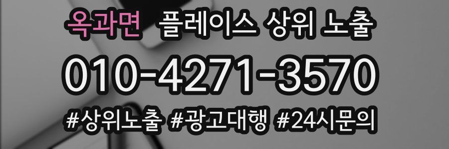 옥과면 플레이스 상위 노출