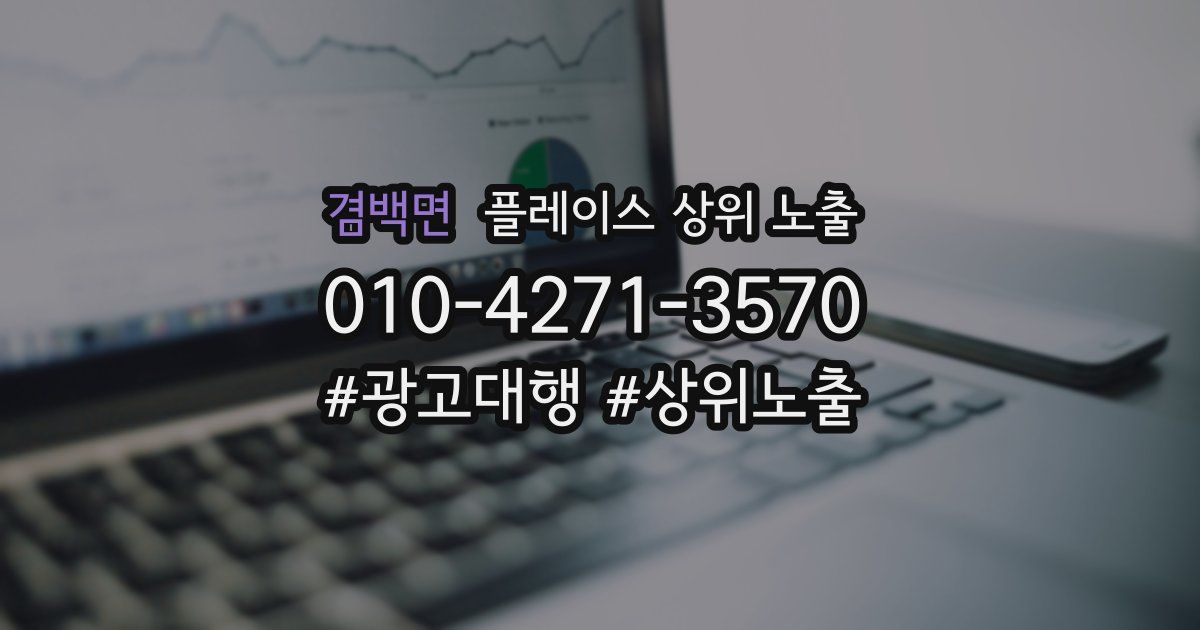 겸백면 플레이스 상위 노출