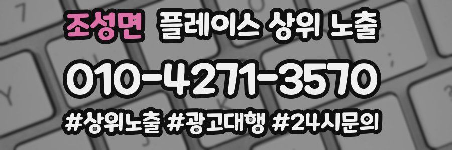 조성면 플레이스 상위 노출 가이드