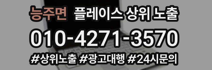 능주면 플레이스 상위 노출 안내