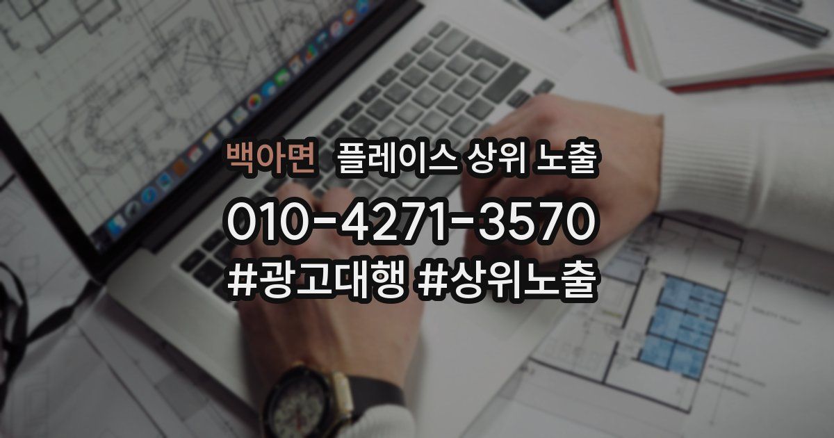 백아면 플레이스 상위 노출 안내