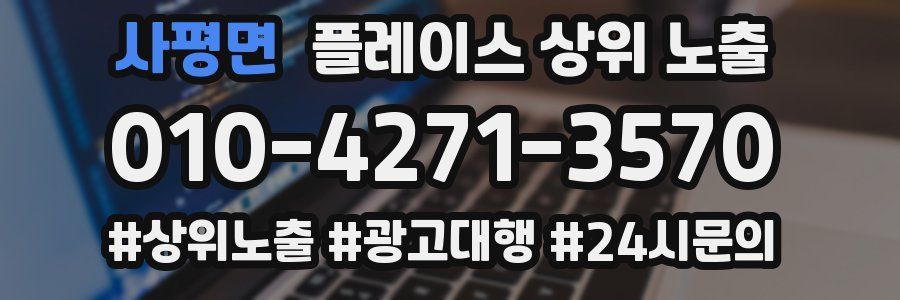 사평면 플레이스 상위 노출 개선