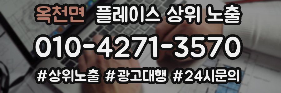 옥천면 플레이스 상위 노출