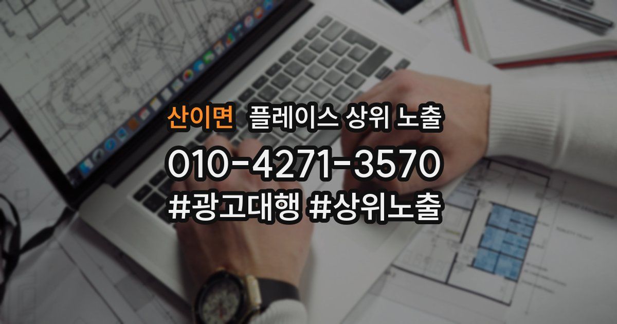 산이면 플레이스 상위 노출 상담