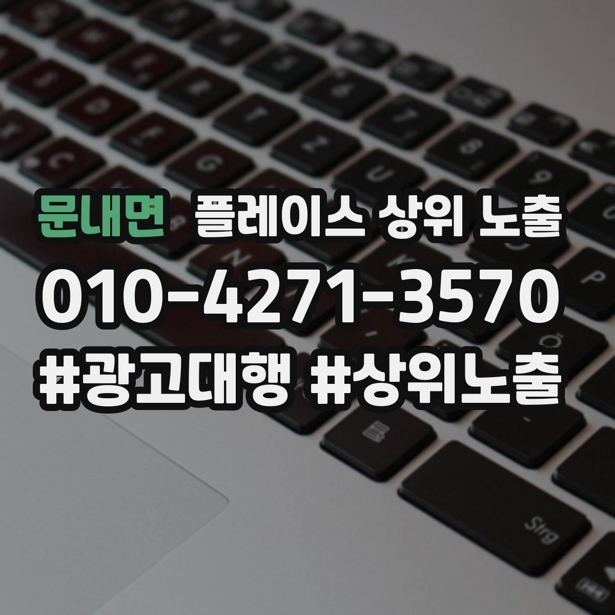 문내면 플레이스 상위 노출 안내