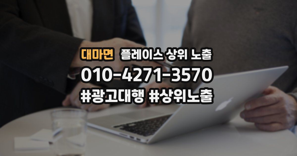 대마면 플레이스 상위 노출 상담