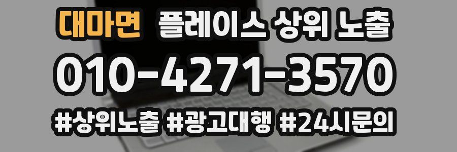 대마면 플레이스 상위 노출 안내