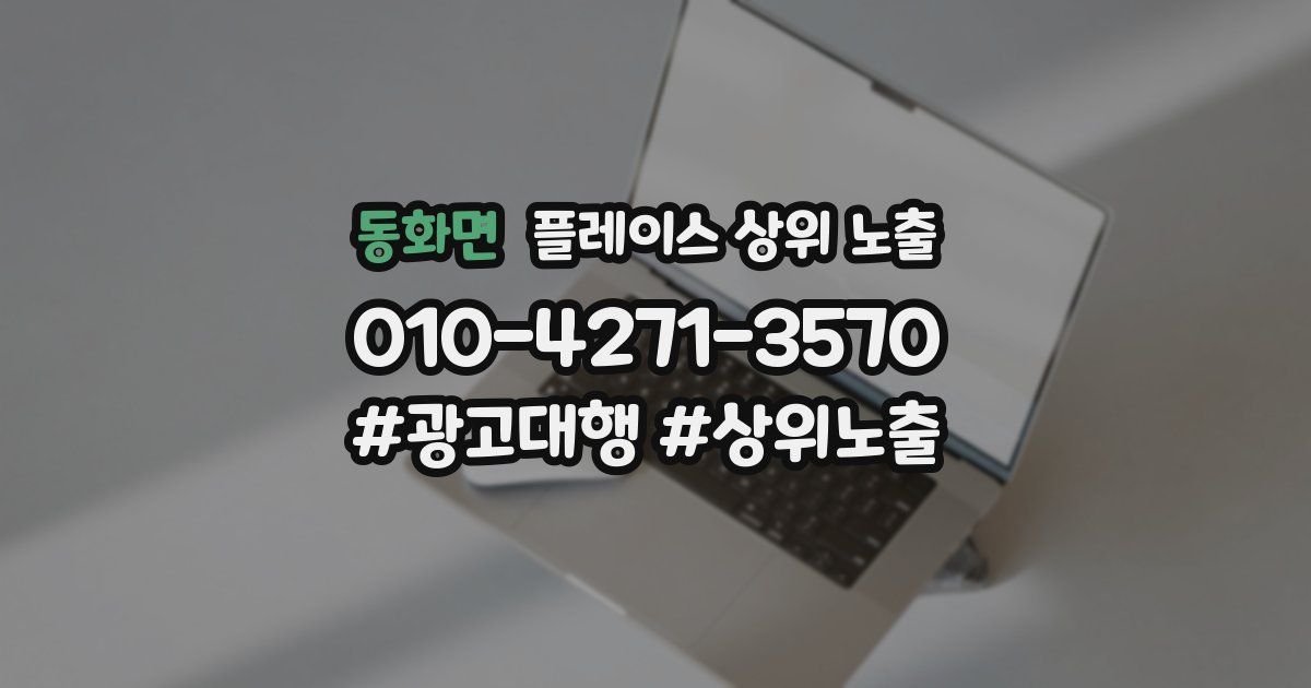 동화면 플레이스 상위 노출