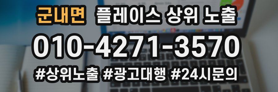 군내면 플레이스 상위 노출 안내
