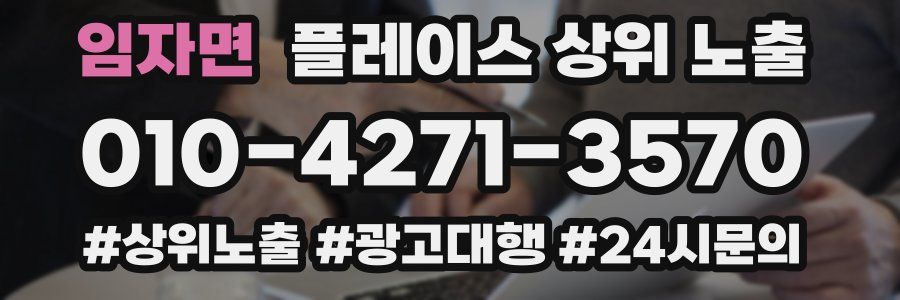 임자면 플레이스 상위 노출 안내