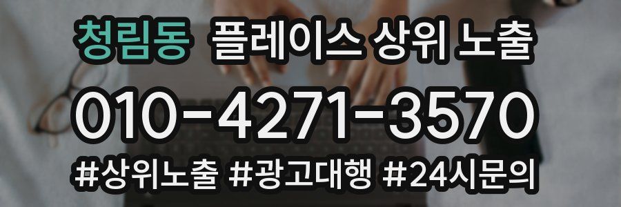 청림동 플레이스 상위 노출 개선