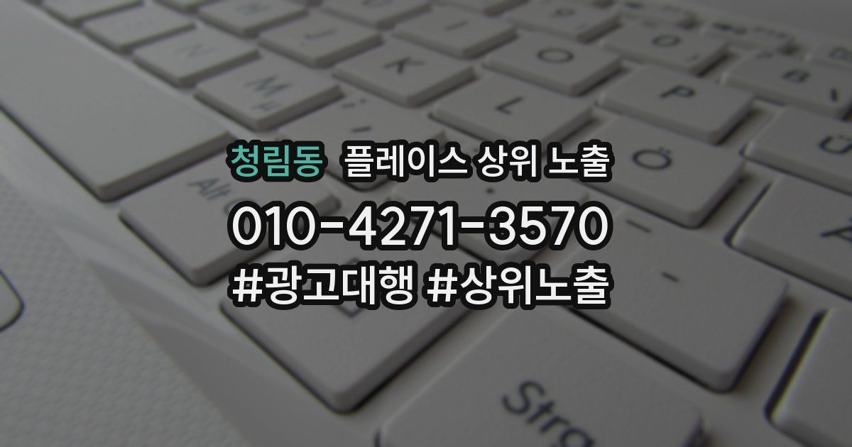 청림동 플레이스 상위 노출
