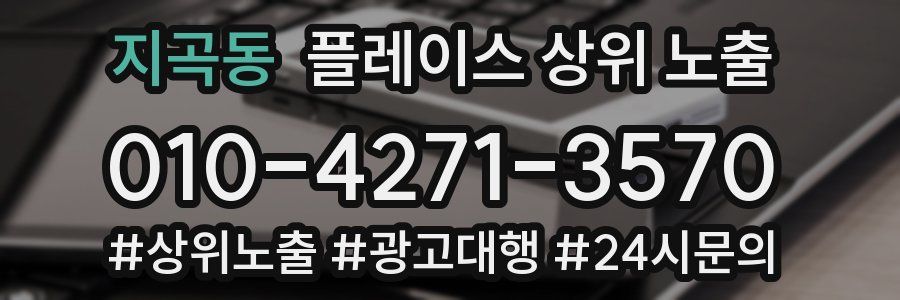 지곡동 플레이스 상위 노출 개선