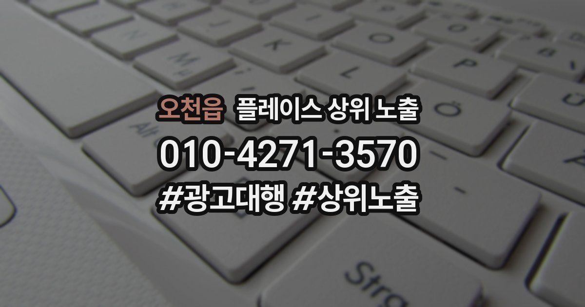 오천읍 플레이스 상위 노출 가이드
