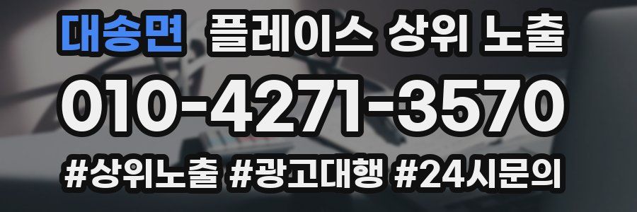 대송면 플레이스 상위 노출 안내