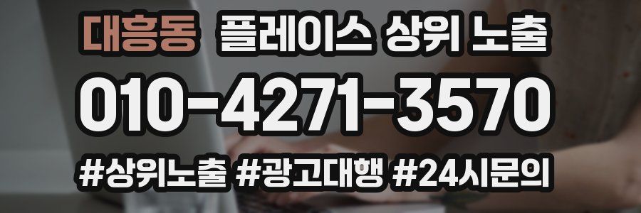 대흥동 플레이스 상위 노출 상담
