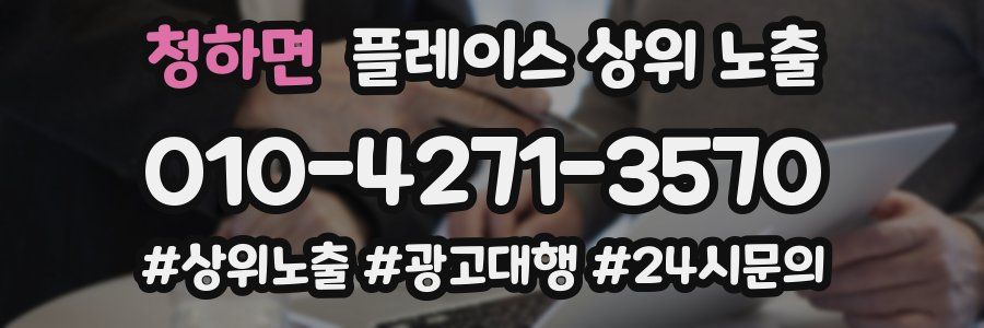 청하면 플레이스 상위 노출 개선