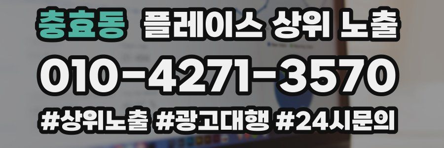 충효동 플레이스 상위 노출