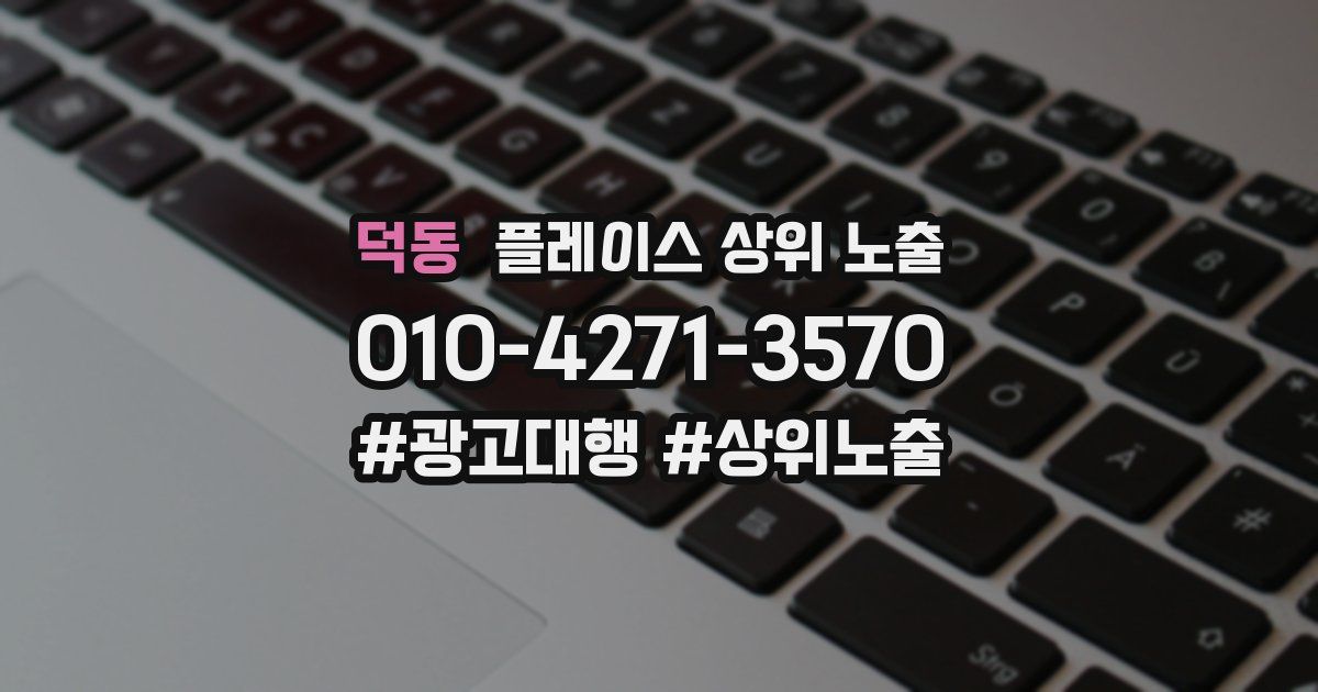덕동 플레이스 상위 노출