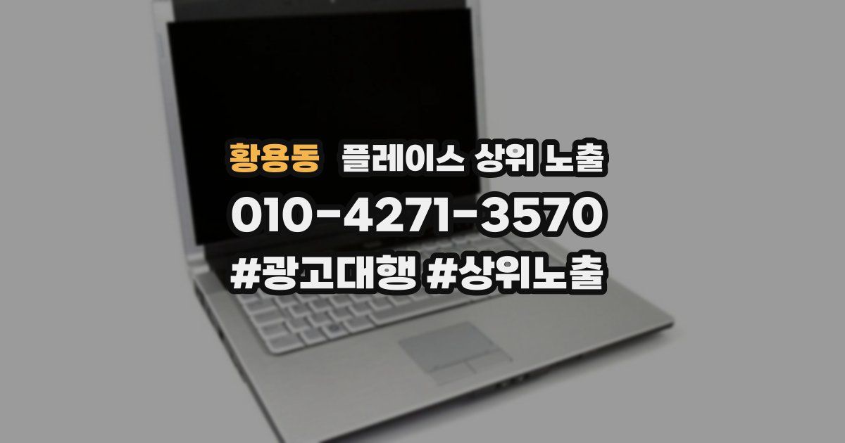 황용동 플레이스 상위 노출 상담