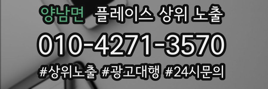 양남면 플레이스 상위 노출 개선