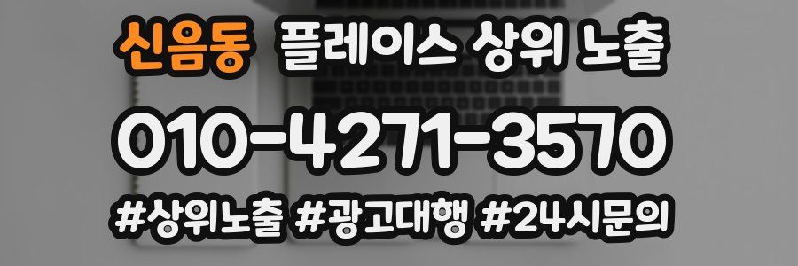 신음동 플레이스 상위 노출 개선