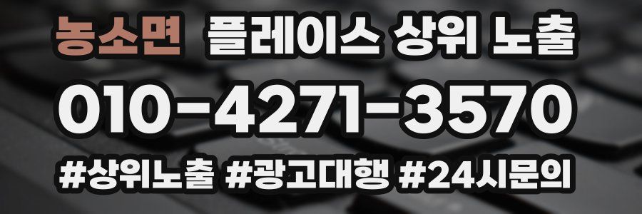 농소면 플레이스 상위 노출