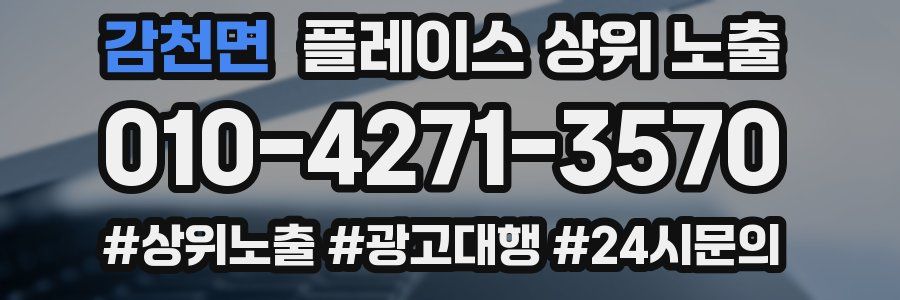 감천면 플레이스 상위 노출 안내