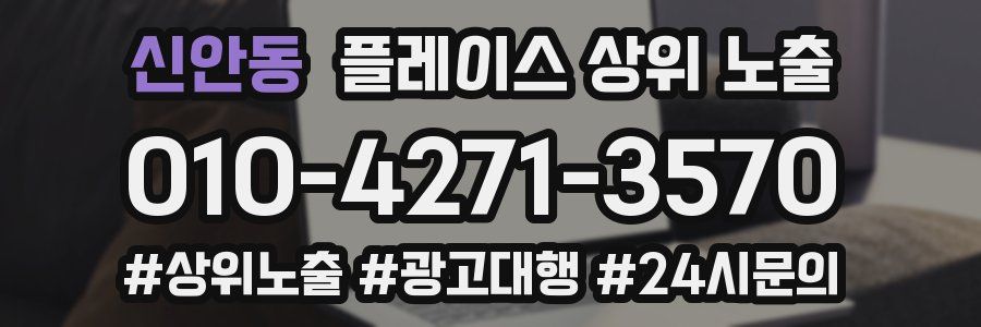 신안동 플레이스 상위 노출 상담