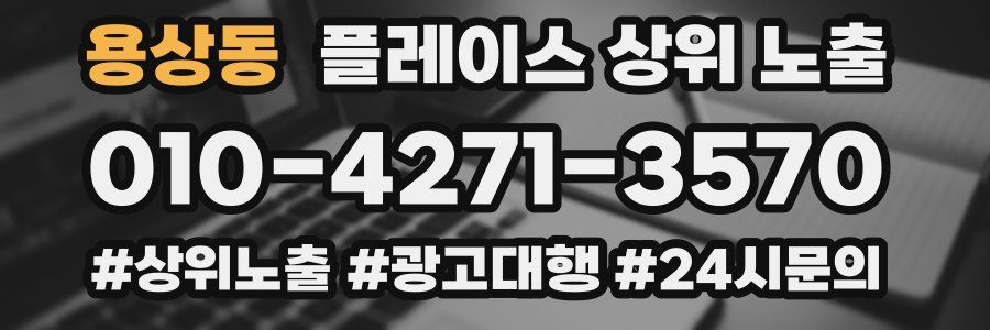 용상동 플레이스 상위 노출 상담