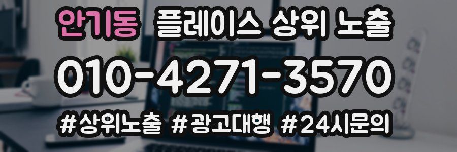 안기동 플레이스 상위 노출 전략
