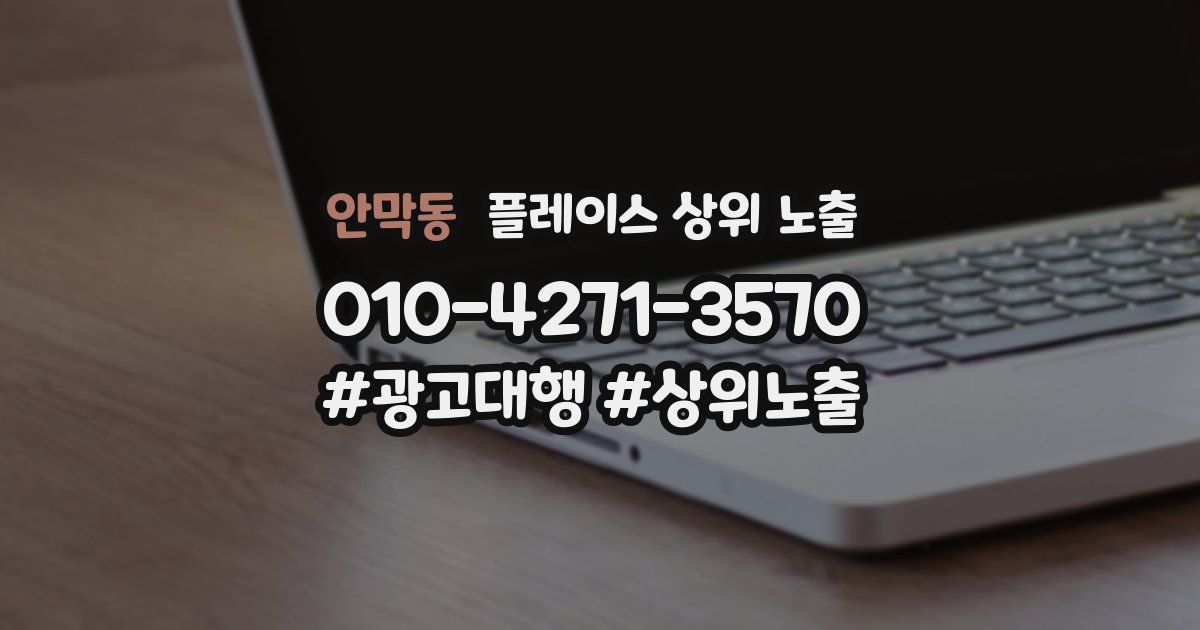 안막동 플레이스 상위 노출 가이드