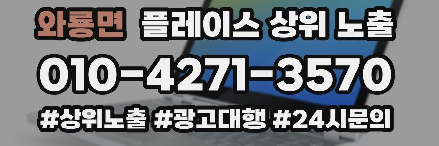 와룡면 플레이스 상위 노출 안내
