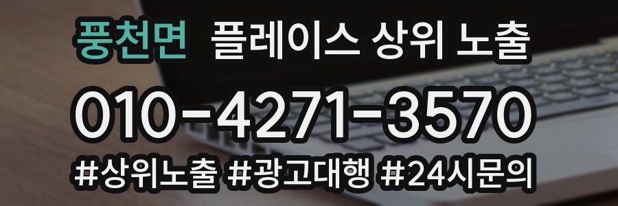 풍천면 플레이스 상위 노출 안내