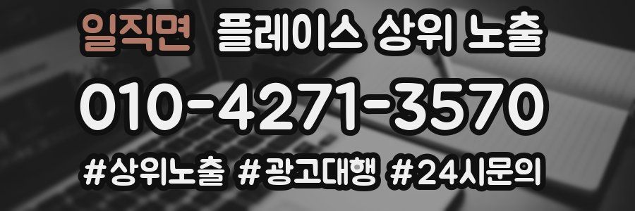 일직면 플레이스 상위 노출 안내