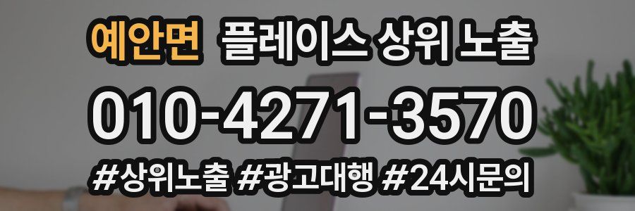 예안면 플레이스 상위 노출 안내