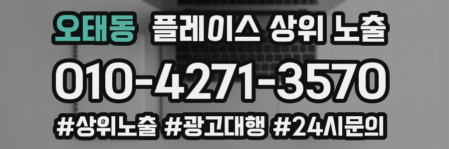 오태동 플레이스 상위 노출 상담