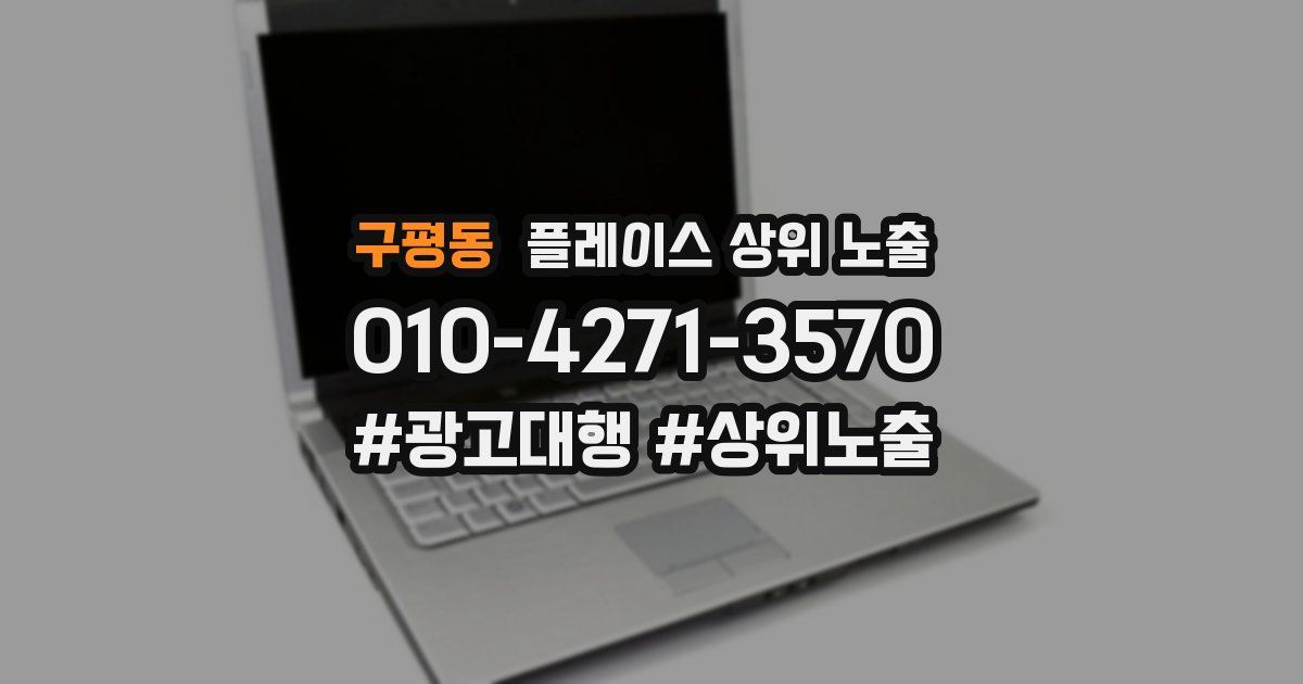 구평동 플레이스 상위 노출 개선