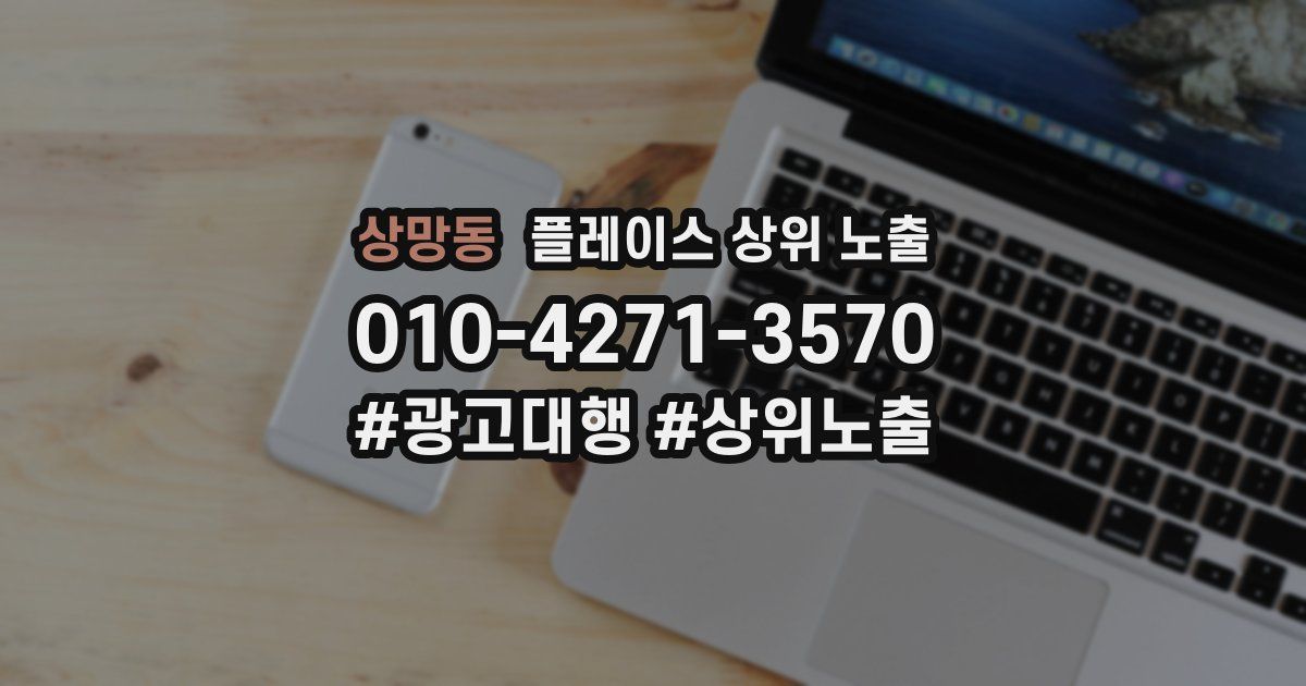 상망동 플레이스 상위 노출 개선
