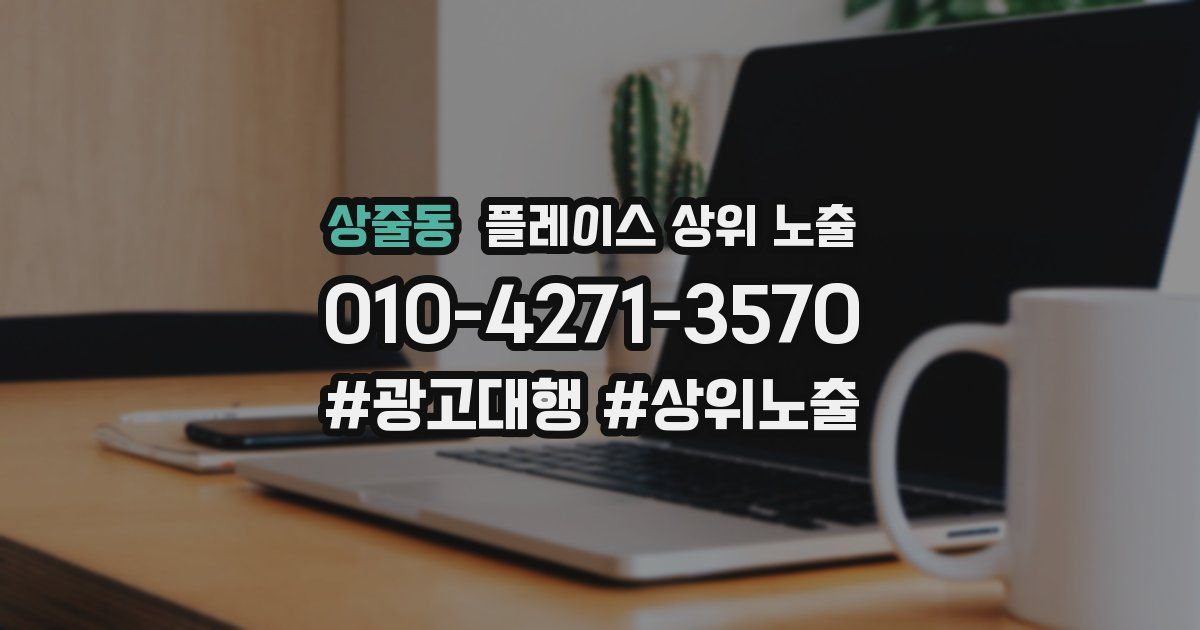 상줄동 플레이스 상위 노출 개선