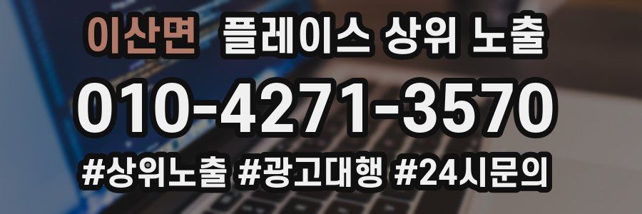 이산면 플레이스 상위 노출