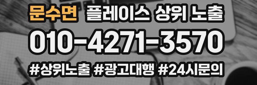 문수면 플레이스 상위 노출 안내