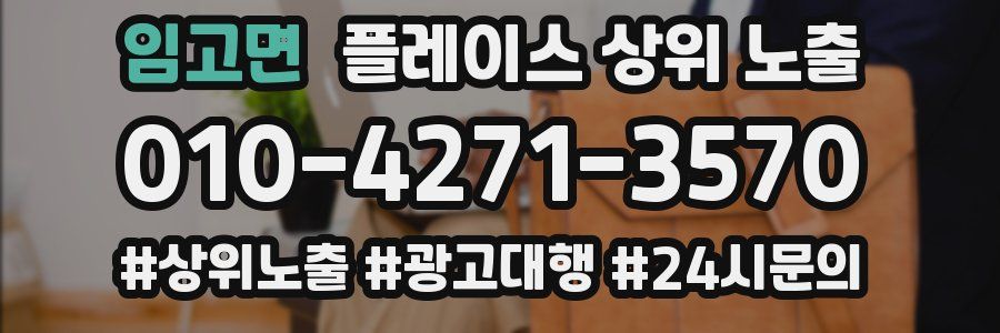 임고면 플레이스 상위 노출 안내