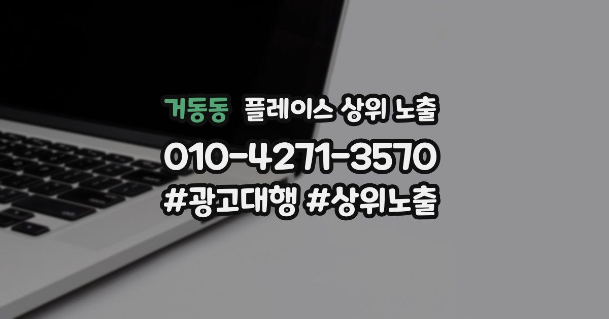 거동동 플레이스 상위 노출