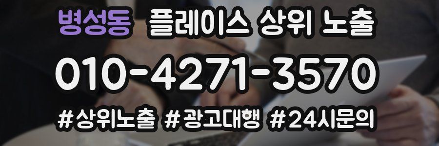 병성동 플레이스 상위 노출 상담