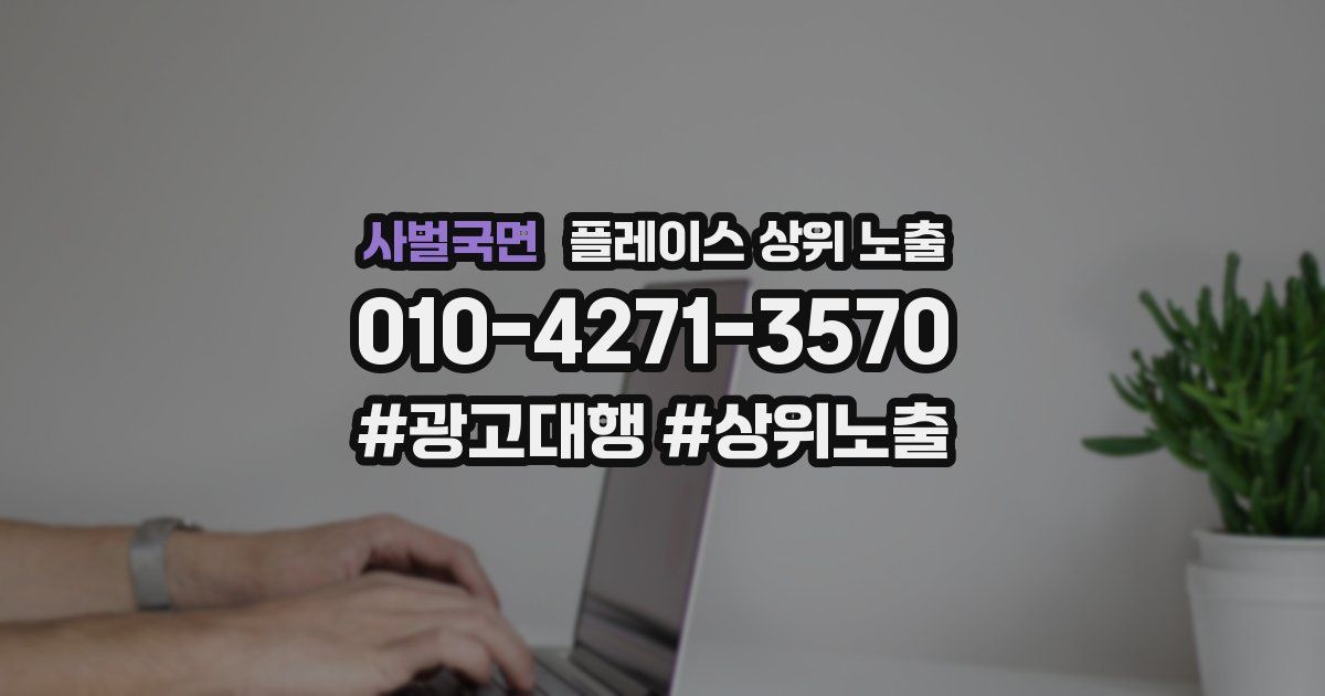 사벌국면 플레이스 상위 노출 가이드
