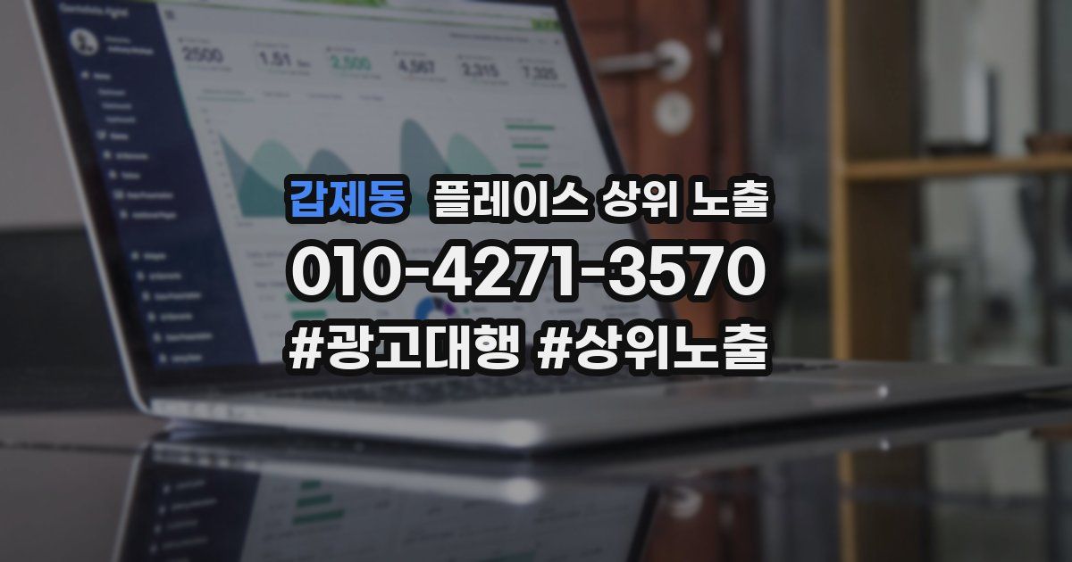갑제동 플레이스 상위 노출 상담