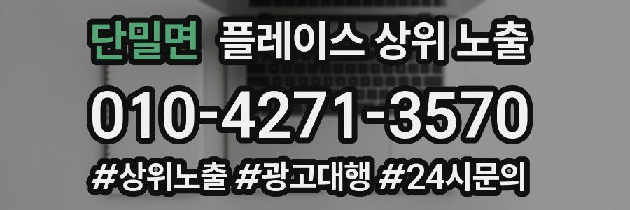 단밀면 플레이스 상위 노출 전략