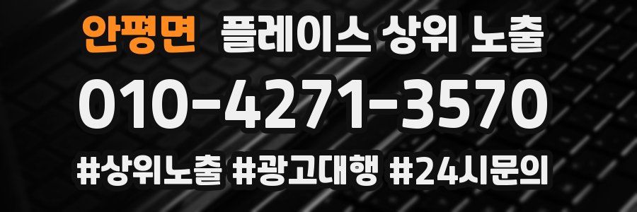 안평면 플레이스 상위 노출 개선